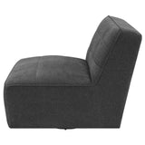 Close-up of Cobie Swivel Chair metal feet and base