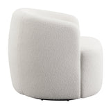 Hudson Upholstered Swivel Chair Natural back view