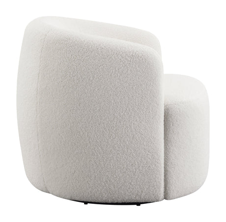 Hudson Upholstered Swivel Chair Natural back view