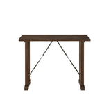 detail view of Bracknell Brown Cherry Counter Height Set furniture