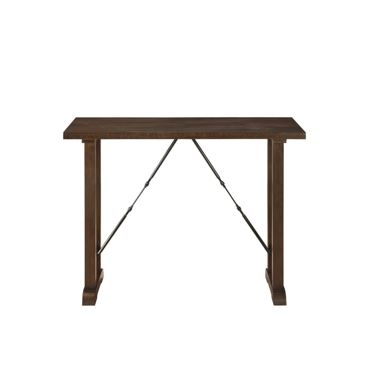 detail view of Bracknell Brown Cherry Counter Height Set furniture