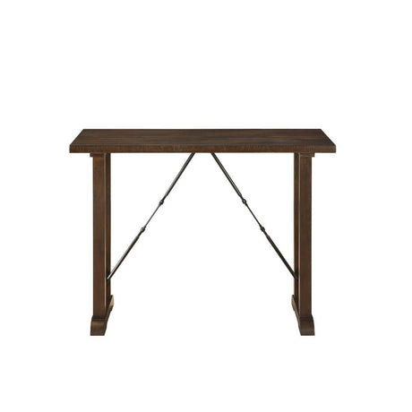 detail view of Bracknell Brown Cherry Counter Height Set furniture
