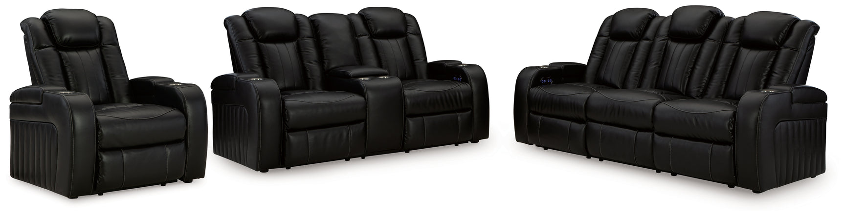 Caveman Midnight Den Sofa, Loveseat and Recliner