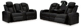 Caveman Midnight Den loveseat open reclining position