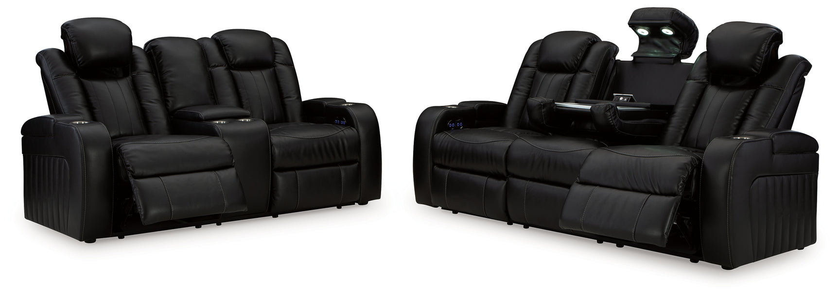 Caveman Midnight Den loveseat open reclining position