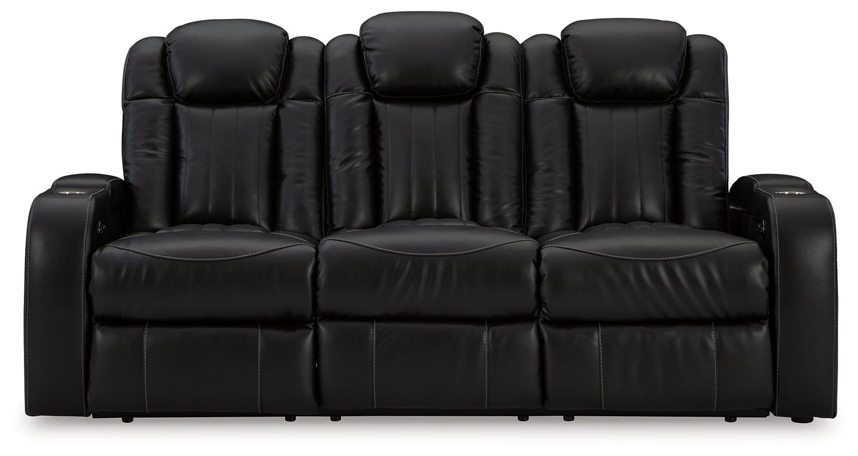 Head-on view of Caveman Den Midnight Sofa