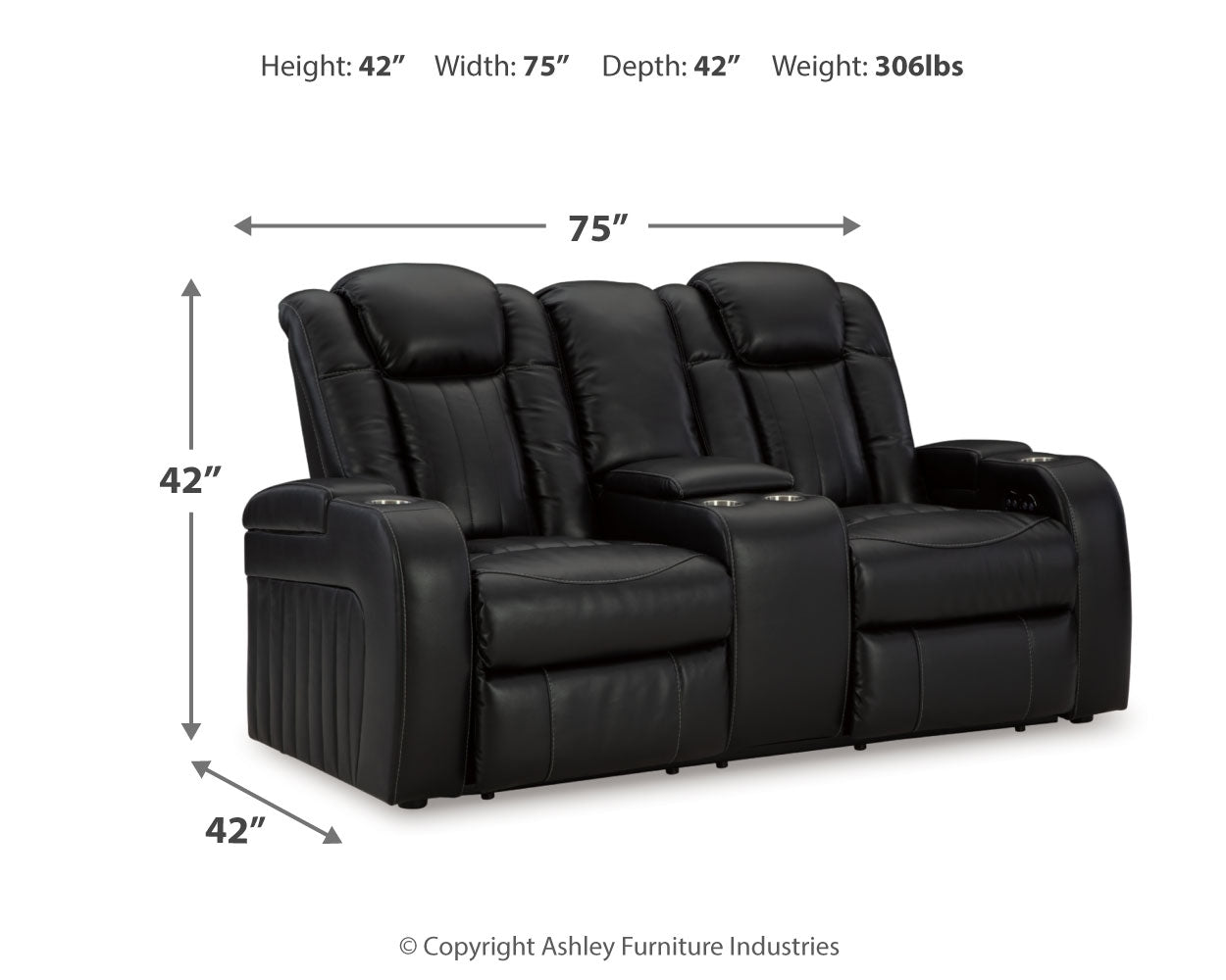 Caveman Midnight Den Sofa, Loveseat and Recliner
