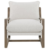 Side profile of Geneva Bouclé Arm Accent Chair
