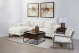Geneva Bouclé Upholstered Chair in contemporary room setting