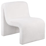 Drayton accent chair side angle showing curved design
