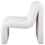 Curved seat and back design of Drayton armless chair