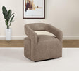 Westhill Rocky Road Boucle Upholstered Swivel Accent Chair side view