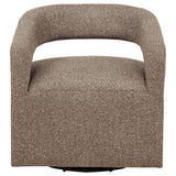 Westhill Rocky Road Boucle Upholstered Swivel Accent Chair back view