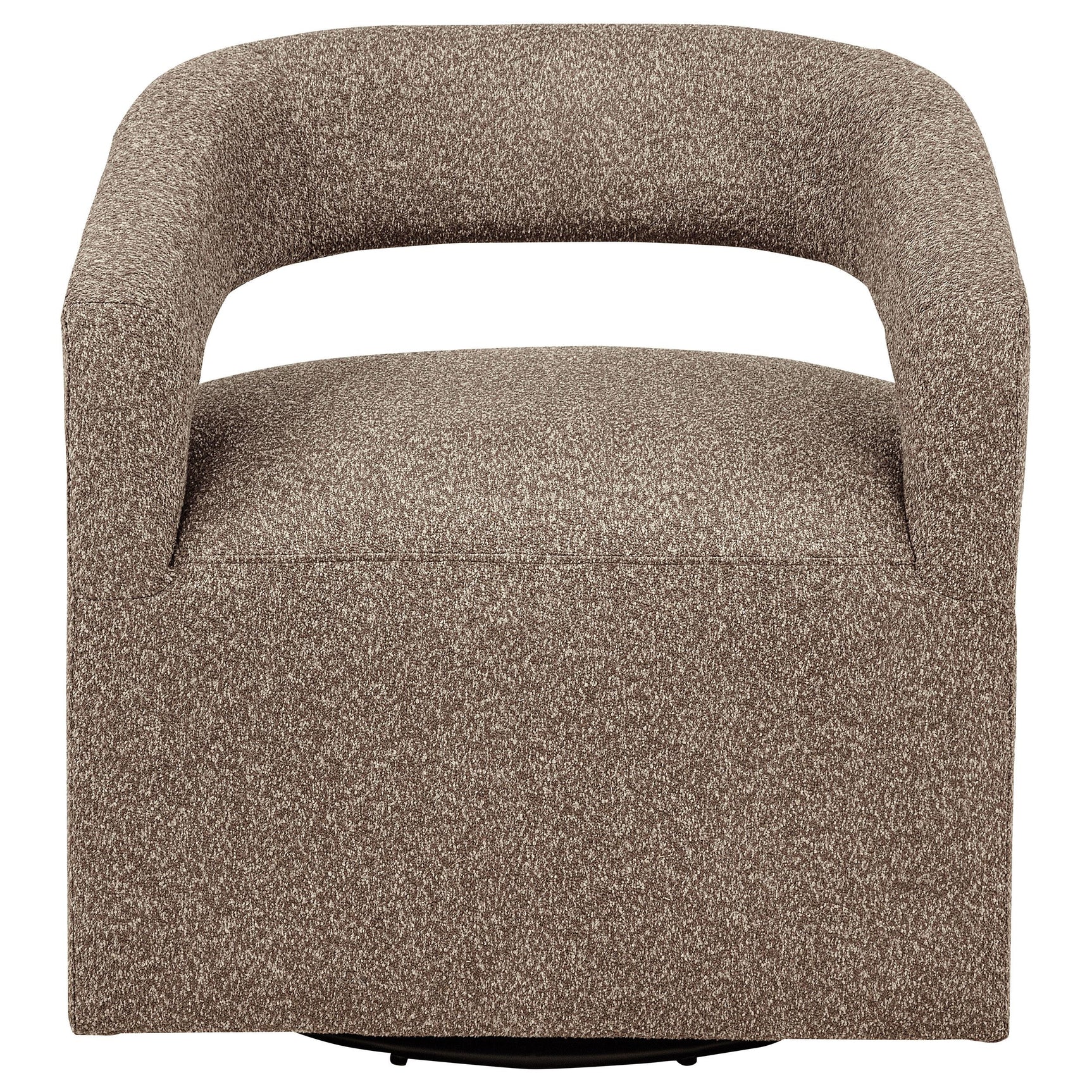 Westhill Rocky Road Boucle Upholstered Swivel Accent Chair back view