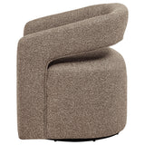 Side profile of Westhill Rocky Road Boucle Swivel Accent Chair