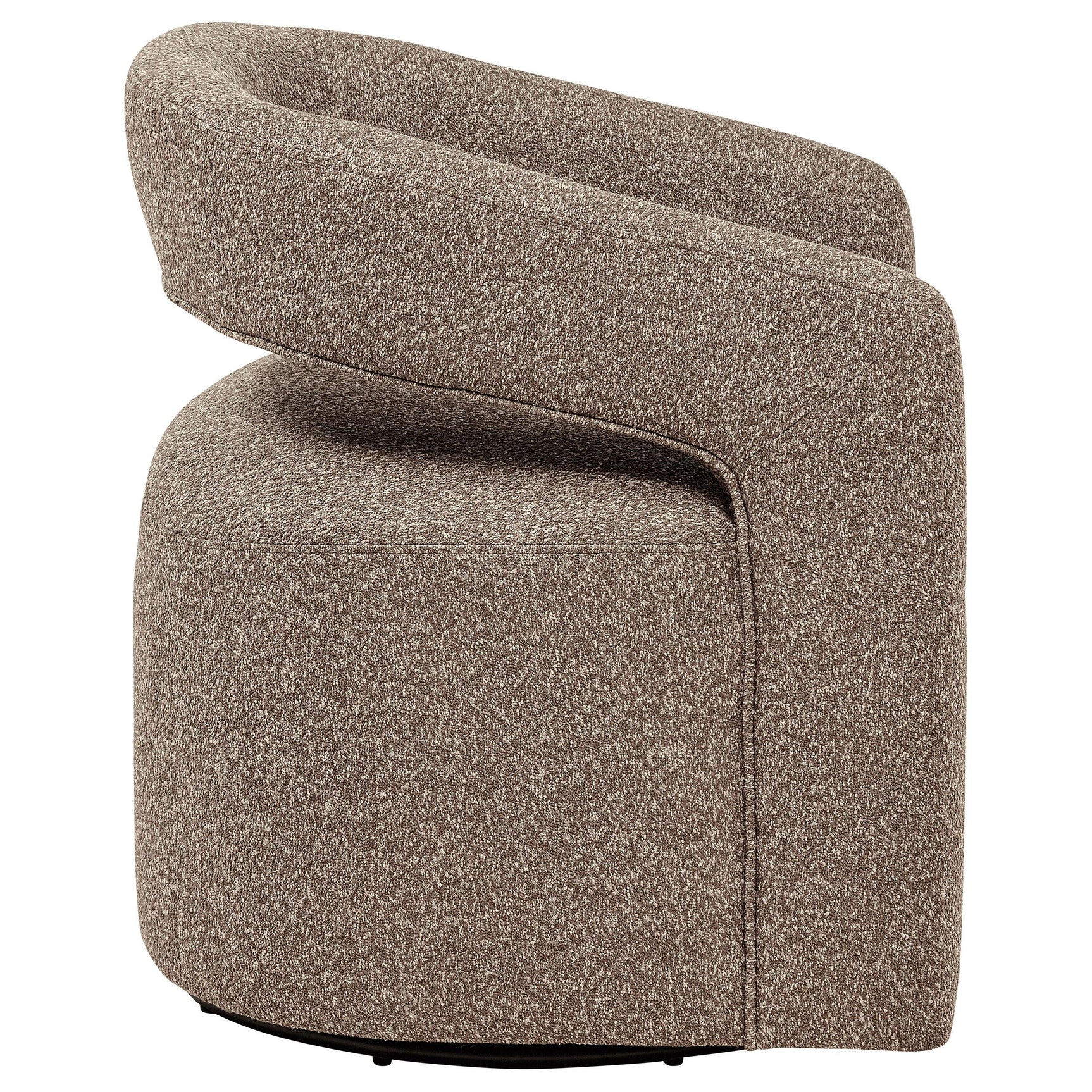 Swivel mechanism under Westhill boucle accent chair