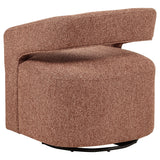 Westhill Boucle Upholstered Swivel Accent Chair Berry - seating cushion detail