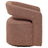 Westhill Boucle Upholstered Swivel Accent Chair Berry - bottom swivel plate
