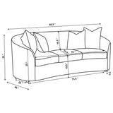 Rainn Boucle Upholstered Sloped Arm Sofa Latte — product image 12