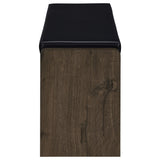 Arrington Storage Bench storage compartments with open shelf