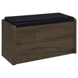 Arrington Storage Bench assembling parts laid out