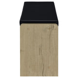 Arrington Storage Bench showing pull-out drawer under seat