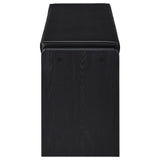 Arrington storage bench open shelf and adjustable shelf