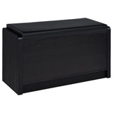 Back view of Arrington storage bench