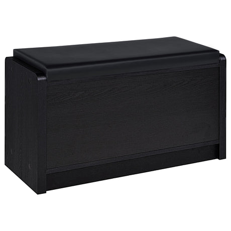 Back view of Arrington storage bench