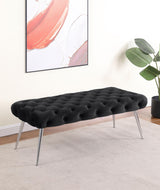 Ella bench showing button tufting detail on seat