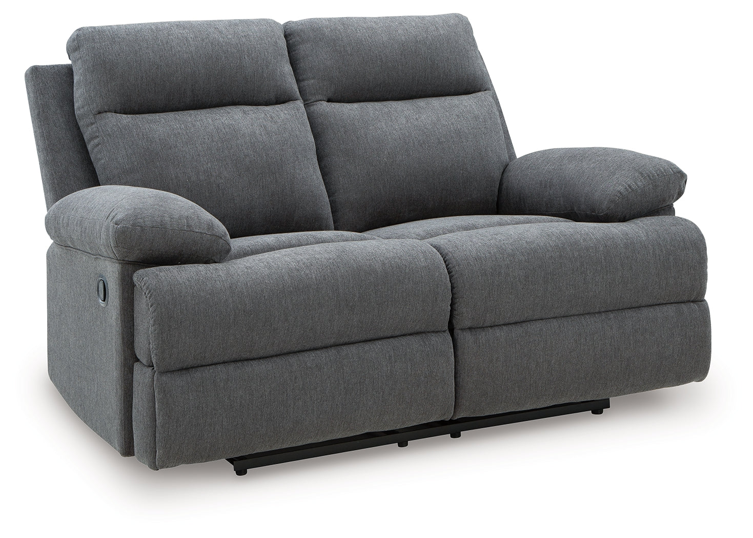 Side-Swipe Reclining Loveseat angled closed position