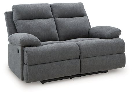 Side-Swipe Reclining Loveseat angled closed position