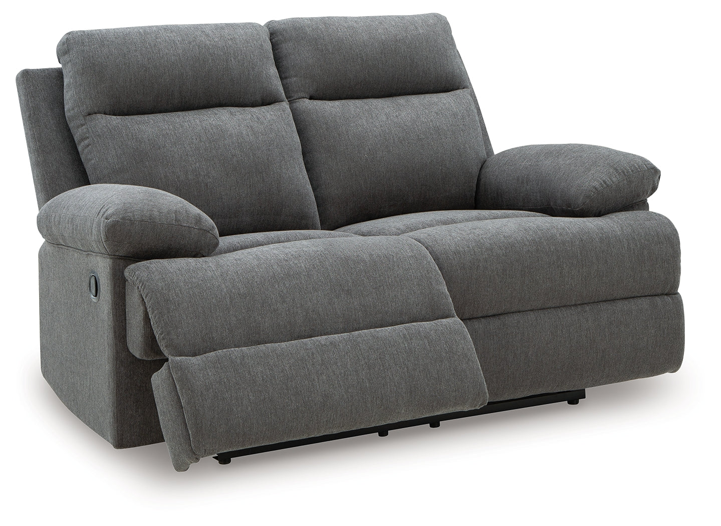 Side-Swipe Reclining Loveseat angled open recline
