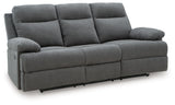 Side-Swipe reclining sofa side view with reclined seats