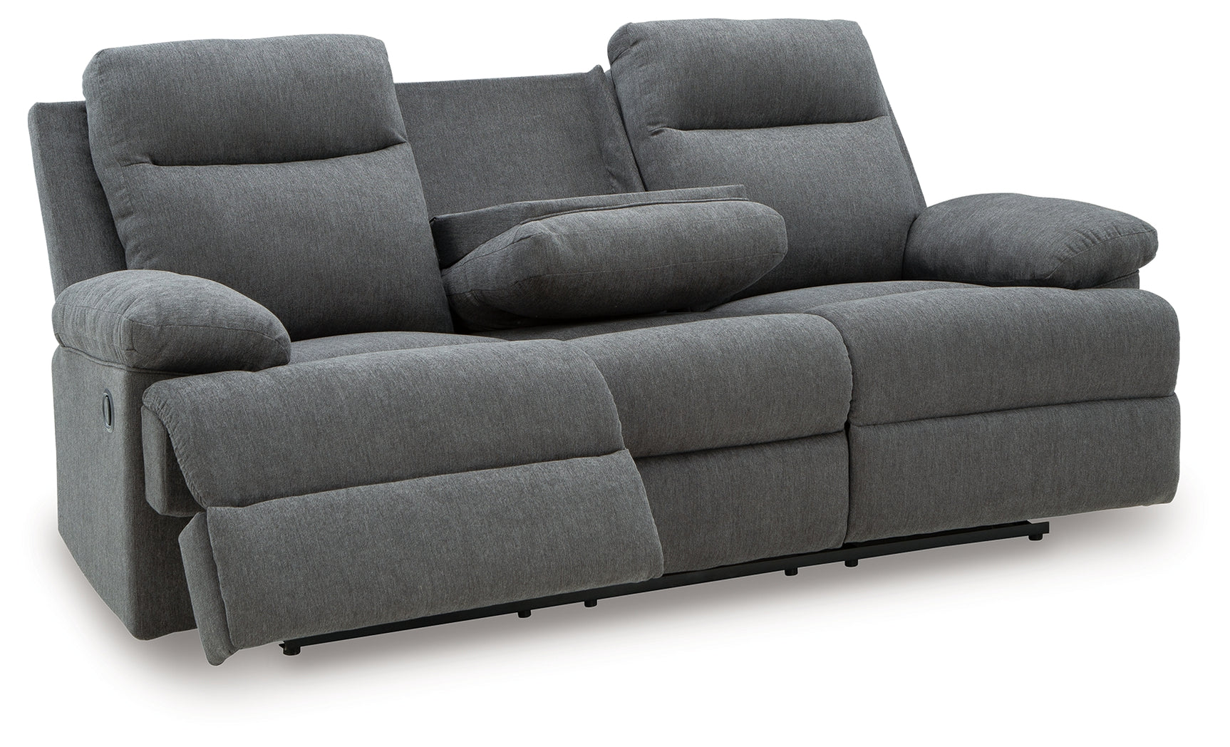 Side-Swipe reclining sofa open recline left side view