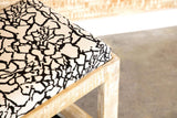 Top angle view highlighting foam cushion on Aiden bench