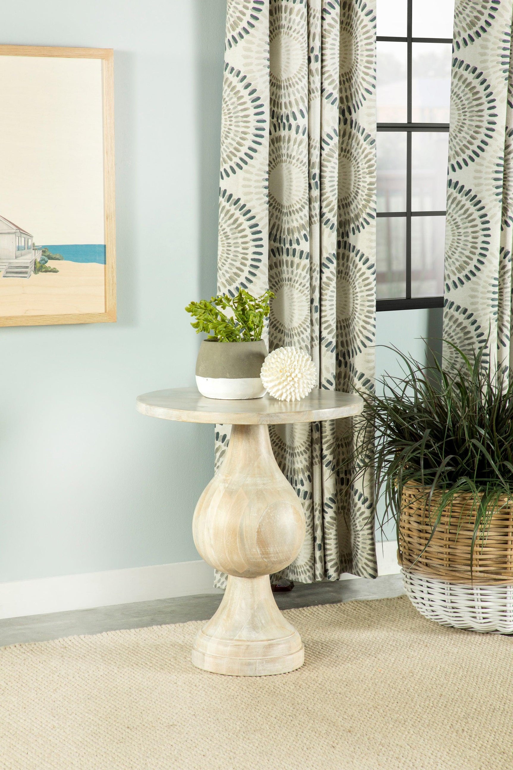 Dianella Round Pedestal Accent Table - Ella Furniture
