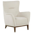 Catala Ivory and Coffee Upholstered High Back Accent Chair — product view