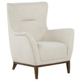 Catala Ivory and Coffee Upholstered High Back Accent Chair — product view