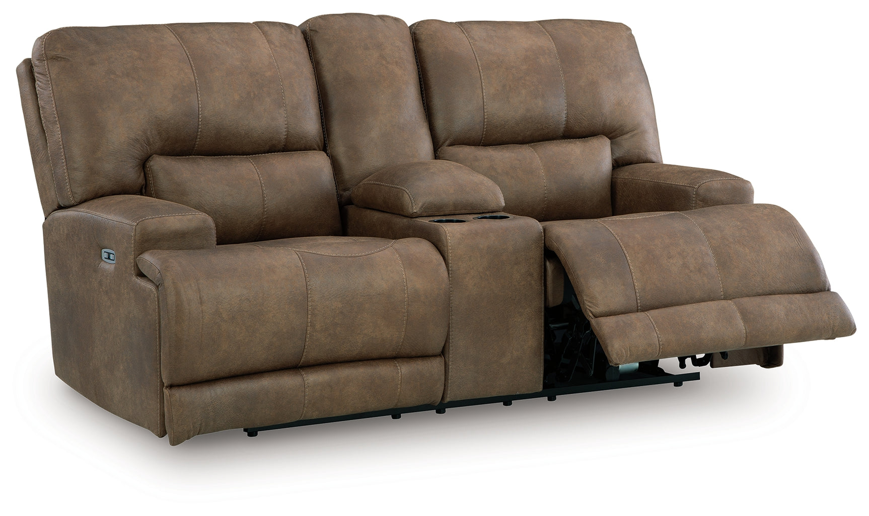 Beckley Place Power Recliner side angle open with footrest