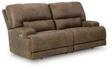 Beckley Place Power Reclining Sofa side angled closed