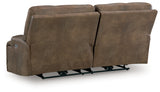 Back view of Beckley Place power reclining sofa