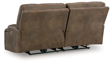 Back view of Beckley Place power reclining sofa