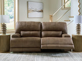 Sofa fully reclined showing length