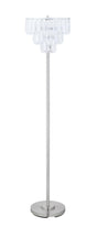 Anya Chrome and Crystal Metal Base Floor Lamp angled view