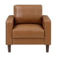 Malcolm Brown faux leather accent chair front angle