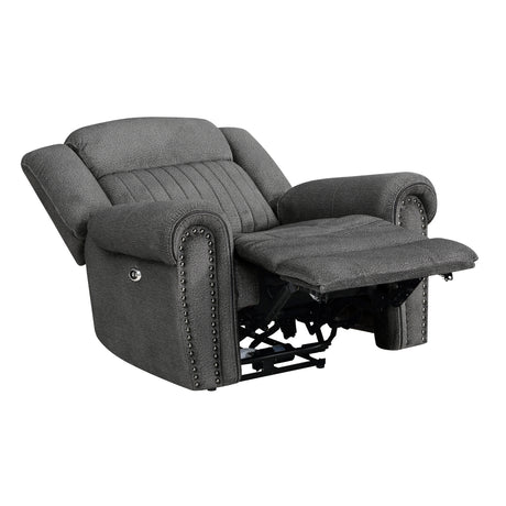 Power recliner control on Brennen Charcoal chair
