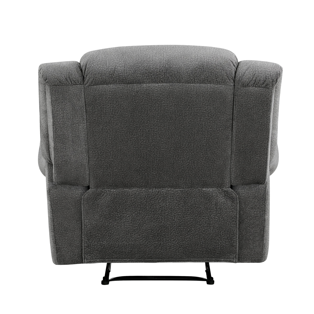 Fully reclined Brennen Gray manual recliner chair