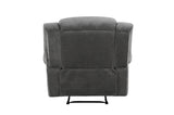 Brennen charcoal reclining sofa set frontal view