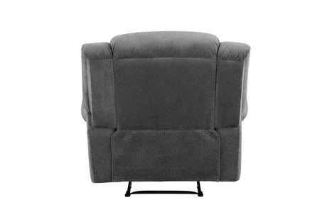 Brennen charcoal reclining sofa set frontal view
